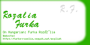 rozalia furka business card